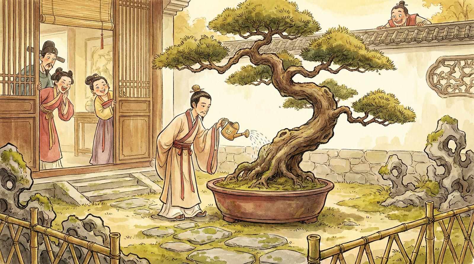 色虎百年盆景修剪视频演示